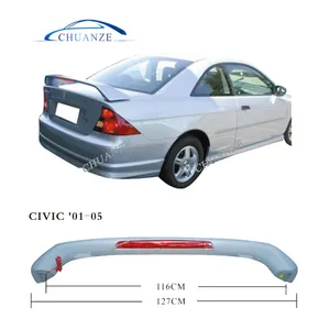 Venta caliente de la buena calidad para cívica 01-05 SPOILER trasero con luz coche SPOILER DIGGY SPOILER