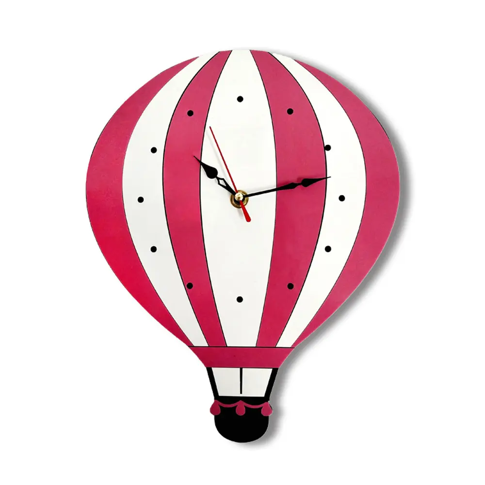 Romantic Hot Balloon Big DIY Acrylic wall clock for home decor