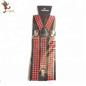 Nova Elastic W-Forma Red Cintas Ajustáveis Clip-on Suspensórios das Mulheres Dos Homens <span class=keywords><strong>2</strong></span>.5 cm - Product Image 1