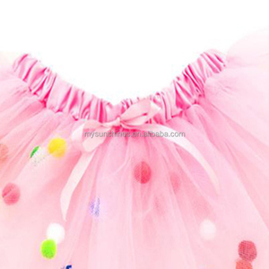 La Princesa Rosa Luz Feliz cumpleaños niñas <span class=keywords><strong>Tutu</strong></span> falda <span class=keywords><strong>con</strong></span> <span class=keywords><strong>pompones</strong></span> - Product Image 3