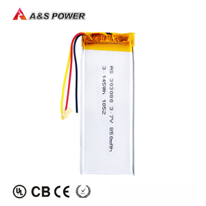 Baterías <span class=keywords><strong>para</strong></span> audífonos Lipo 303080 3,7 V 850mAh 3.145Wh batería recargable de polímero de litio con IEC62133/UN38.3 - Product Image 4