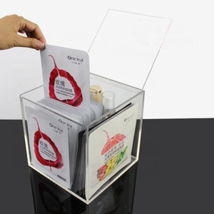 Caja cuadrada de acrílico transparente, tapa renovada, de lujo, venta al por mayor - Product Image 3