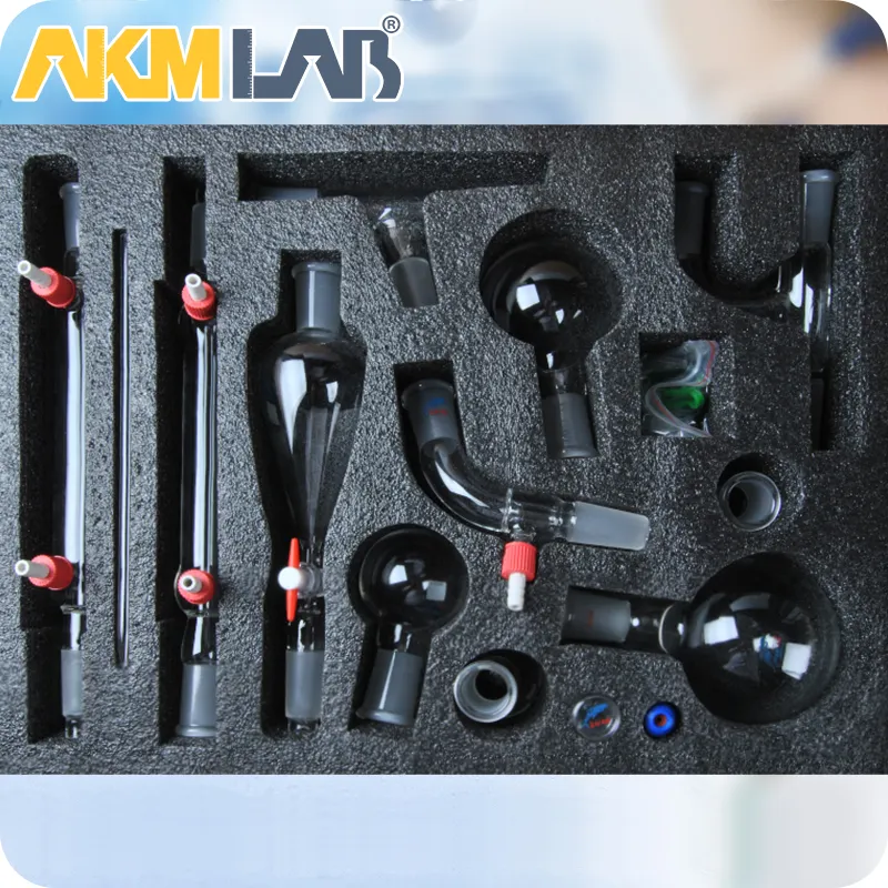 AKM LAB-Kit de destilación de cristalería, equipo de Química, fabricante