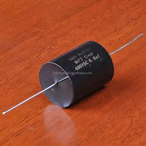 24mm x 30.4mm Black MPT 6.8uF 400V DC Audio Grade Axial Capacitor For Audio