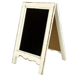 Rustic Small Double Sided Whitewashed Chalkboard Home Decor