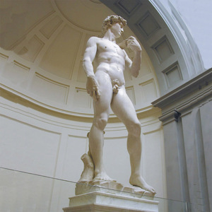 Estatua de David de piedra de mármol blanco, tamaño real, estatua antigua a la venta - Product Image 2