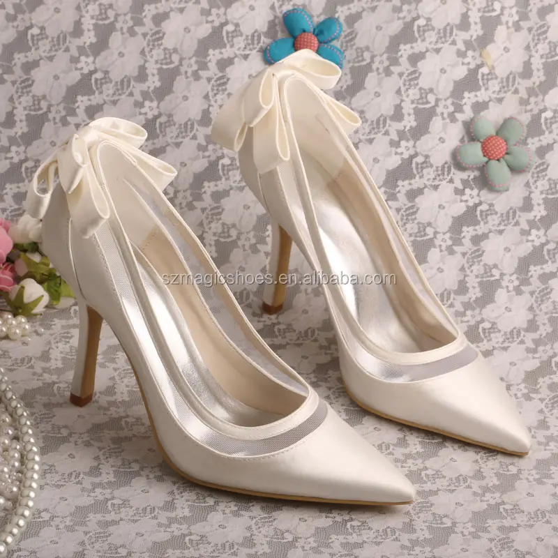 22 צבעים סיטונאי כלה נעלי חתונה לבן