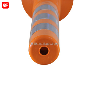 Bolardo de Tráfico de TPU, Poste Delimitador Flexible de 45/75 cm, Cinta Reflectante de Alta Intensidad, Naranja/Rojo/Negro - Product Image 3