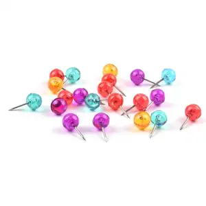 Wholesale High Quality Map Pin Ball Shaped Plastic Map Tacks Marking Beads Head Push Pins