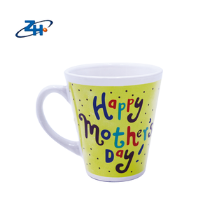 Calcomanía amarilla Diseño V Taza <span class=keywords><strong>de</strong></span> café <span class=keywords><strong>de</strong></span> cerámica <span class=keywords><strong>para</strong></span> el regalo del Día <span class=keywords><strong>de</strong></span> la madre Taza <span class=keywords><strong>de</strong></span> regalo - Product Image 1