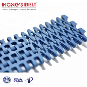 Kavisli konveyör sistemi için Hongsbelt HS-1201B taşınabilir modüler plastik konveyör bant - Product Image 4