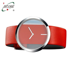 Cinturino in pelle <span class=keywords><strong>orologio</strong></span> da donna al quarzo cassa trasparente <span class=keywords><strong>orologio</strong></span> in pelle cinturino intero - Product Image 5