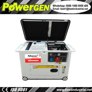 新デザイン!!! Factory Direct Sale POWERGEN 50Hz/60Hz Silent Type Small Portable Diesel Generator 5000WとCooling Fan