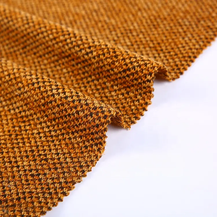 Vải dệt may xương cá polyester spandex dệt kim knit stretch vải cho áo sơ mi nhuộm giá