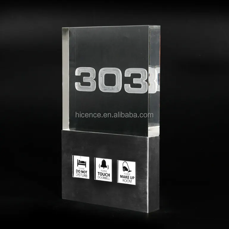 Latest Modern Cool Cold White LED room door number and DND MUR BELL Electronic Door Plates