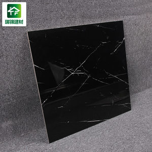 China Foshan marca piso y azulejos peso 60x60 mármol negro blanco venas azulejo de porcelana - Product Image 5