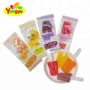 Hot selling ice cream shape jelly sweet candy in bag Soft candy