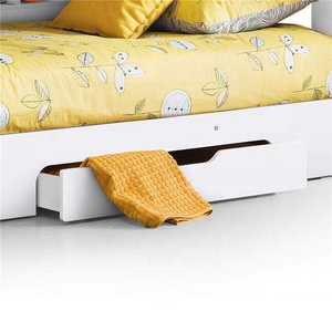 Custom Size Modern Twin Sleeper Wooden <strong>White</strong> <strong>Bunk</strong> <strong>Bed</strong> With Underbed Storage Drawer for Bedroom - Product Image 3