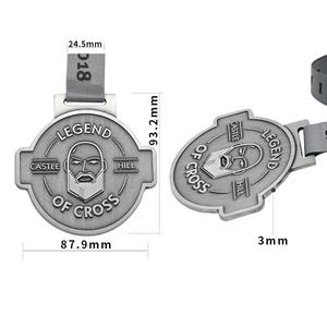 Santo religioso leyenda de <span class=keywords><strong>la</strong></span> Cruz acabado antiguo 2D conmemorativa medalla de metal con cinta - Product Image 5