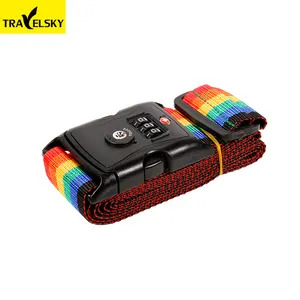 Travelsky Wholesale safe tsa luggage strap suitcase belt baggage strap for travel