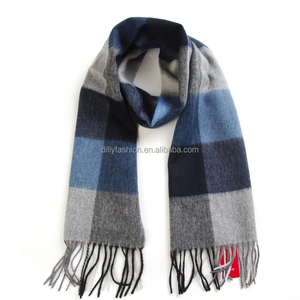 New design winter mens scarf knitting pattern cashmere plaid scarf