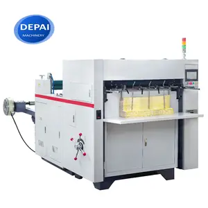 DEPAI Kecepatan Tinggi Otomatis Roll Paper Cup Cutter Cetak Flexo Die Cutting Harga Mesin untuk Dijual