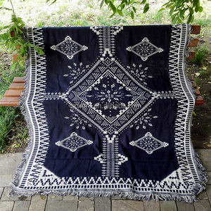 Customized Gobelin <strong>Black</strong> and White Squares and Tapestry <strong>Throw</strong> <strong>Blanket</strong> 130*160cm - Product Image 4