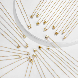 <span class=keywords><strong>Collana</strong></span> con <span class=keywords><strong>Iniziale</strong></span> Piccola alla Moda, Gioielli Minimalisti Raffinati, <span class=keywords><strong>Collana</strong></span> con Lettera Delicata in <span class=keywords><strong>Argento</strong></span> 925 Placcato Oro 14K per Bambini - Product Image 5