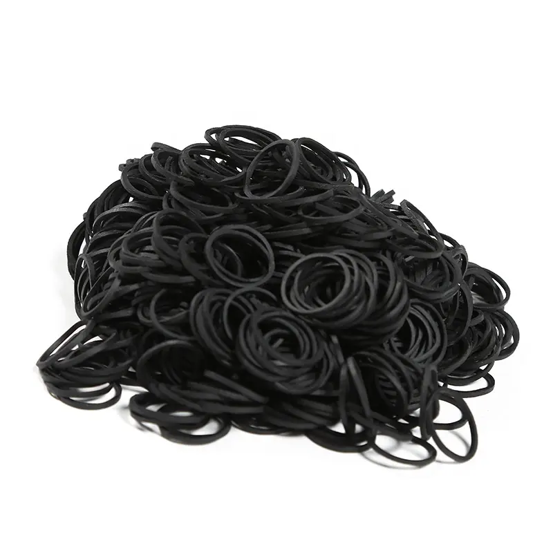 Elastico naturale ecologico di alta qualità elastico nero diametro elastico da 0.8 pollici per capelli