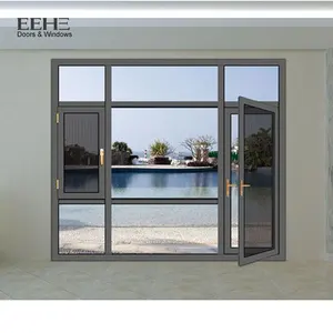 Portes modernes en aluminium, triple verre, pare-balles, <span class=keywords><strong>avec</strong></span> <span class=keywords><strong>serrure</strong></span> - Product Image 4