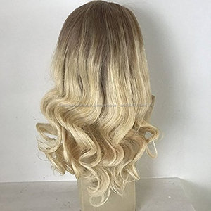 Rubia ombre del frente del cordón del <span class=keywords><strong>pelo</strong></span> humano pelucas para las mujeres blancas - Product Image 2