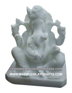 White Marble Ganesh God <b>Statue</b> - Product Image 1