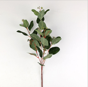 Branches de feuilles <span class=keywords><strong>d</strong></span>'<span class=keywords><strong>eucalyptus</strong></span> artificielles 85 cm, vertes, en plastique, toucher réaliste, <span class=keywords><strong>d</strong></span>écoration pour la maison pour Thanksgiving, Halloween, la Saint-Valentin - Product Image 4