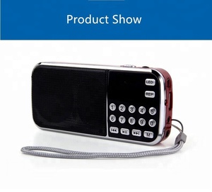 LED 손전등 MP3 플레이어 L-088 라디오 스피커 USB-C 충전기 포트 성경 TF/USB 포트와 새로운 도착 미니 FM 디지털 라디오
