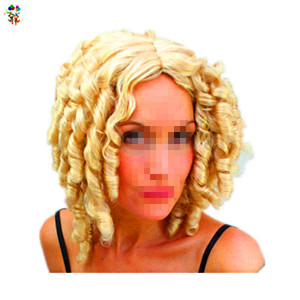 A buon mercato lungo colore biondo barocco in sughero gotico Enzieher Costume ricciolo festa di carnevale parrucche HPC-1213 - Product Image 1