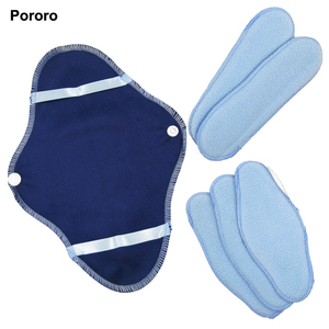 8 unids set toallas sanitarias reutilizable lavable tela PUL aprueba de agua <span class=keywords><strong>compresas</strong></span> menstrual organico fabricante de China - Product Image 5