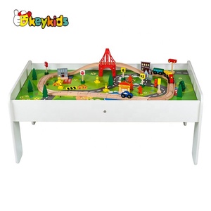 Nuovo arrivo dei <span class=keywords><strong>bambini</strong></span> educativi di legno 60PCS pista del <span class=keywords><strong>treno</strong></span> W04C175C da tavolo per il commercio all'ingrosso - Product Image 2