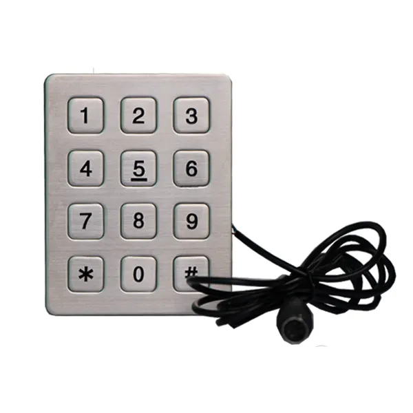 Teclado de metal numérico usb, teclado de acesso usb industrial robusto para porta da geladeira alarme