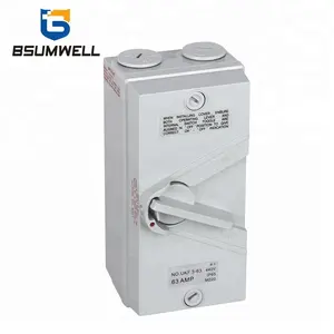 IP66 방수 2 way UKF 2 마력 20A 35A 63A 440VAC 비바람 보호 된 두 번 극 isolator 스 와 CE ROHS