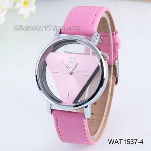 2015 <span class=keywords><strong>el</strong></span> mercado caliente venta color de la mezcla en forma de triángulo moda de cuero de lujo de la marca china reloj - Product Image 5