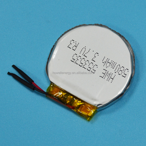553535 3.7V 배터리 <span class=keywords><strong>580mah</strong></span> 라운드 <span class=keywords><strong>lipo</strong></span> 배터리 웨어러블 목걸이 라운드 리튬 폴리머 배터리 - Product Image 3