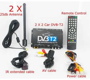 DVB-T221カーコンボ受信機dvb-t dvb-t2 2チューナー2アンテナダイバーシティDigital TVボックス自動携帯h264高速