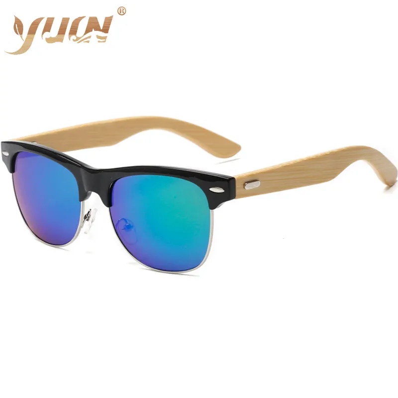 Óculos de sol polares para homens e mulheres, óculos de sol clássicos de bambu com design de marca italiana, moda clássica tendência, logotipo personalizado