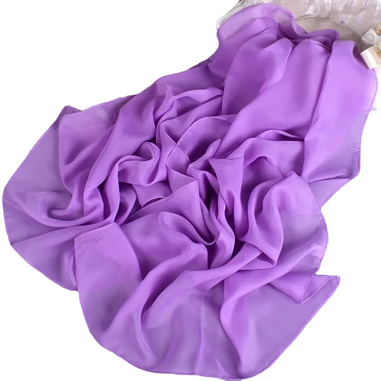 Hot Solid color chiffon scarf wholesale monochrome fashion women long cheap scarves