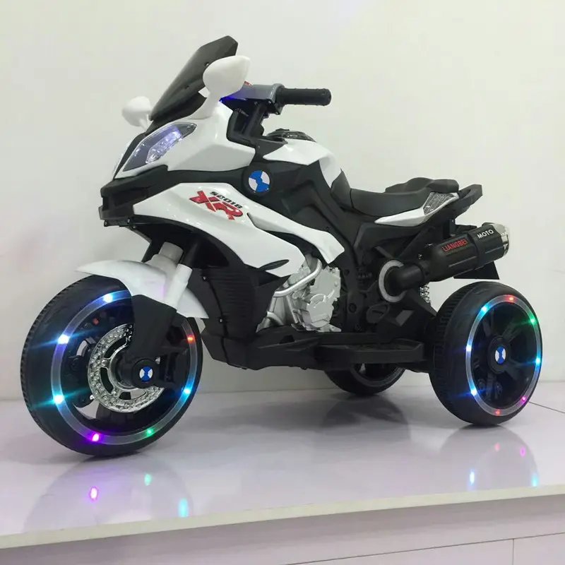 Mini motocicleta elétrica para crianças, carrinho com luz legal para crianças, alimentado por bateria
