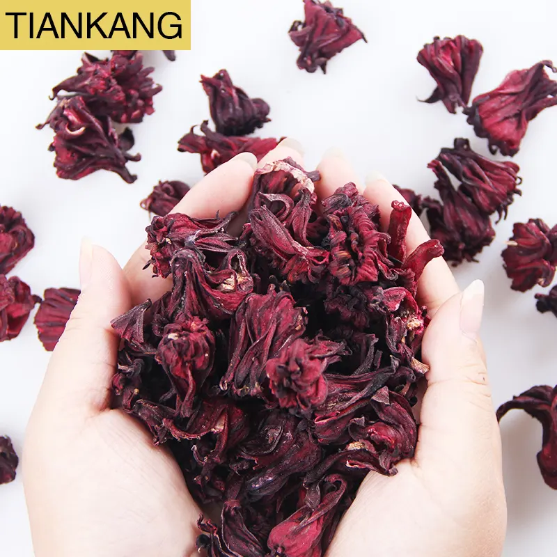 Wholesale factory supply organic herbal hibiscus tea dried hibiscus flower tea dry roselle hibiscus