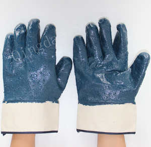 Glove nitrile rugged full Fist Musketeer Hycron type with Points - Product Image 1
