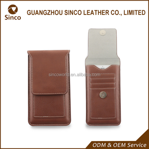 Metalen gesp mobiele telefoon holster lederen riemclip 6 inch mobiele telefoon case holster - Product Image 5