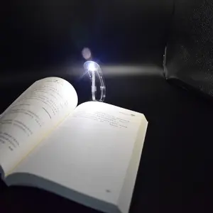 2022promotional gift Trending products FlexibleTPR Rubber Bookmarks Energy Saving LED Book Light