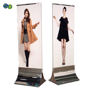 เหล็กดัดยืนแสดงเครื่องดื่ม,ยืนแสดงยืนม้วนขึ้นกระดานโปสเตอร์แบนเนอร์,ป๊อปอัพกรอบโลหะชั้นวางพื้น - Product Image 1